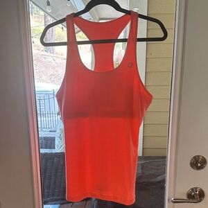 Lorna Jane Vibrant Orange Razorback Tank Top, size large